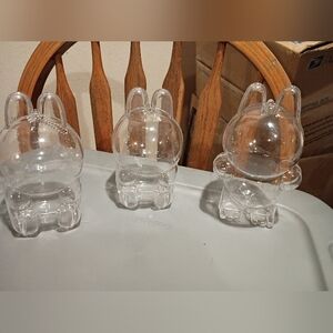 Set of Clear Bunny Containers
